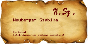 Neuberger Szabina névjegykártya